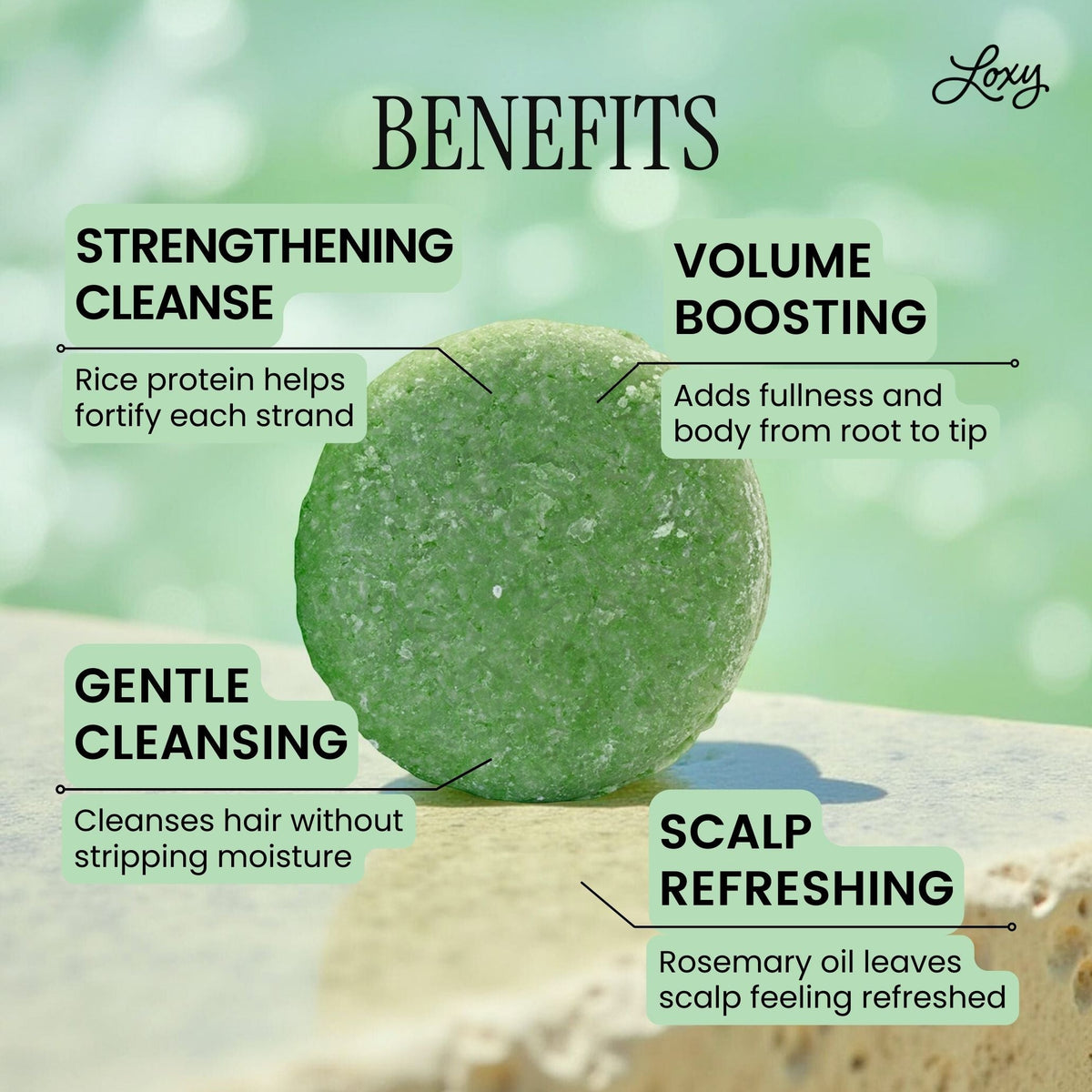 Fortify: Strengthening & Volumizing Shampoo Bar with Rosemary Oil & Rice Protein